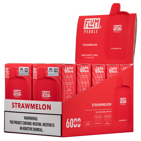 Strawmelon Flum Pebble Vape 10pk