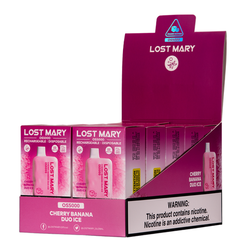 Cherry Banana Duo Ice Lost Mary OS5000 Disposable Vape 10-Pack