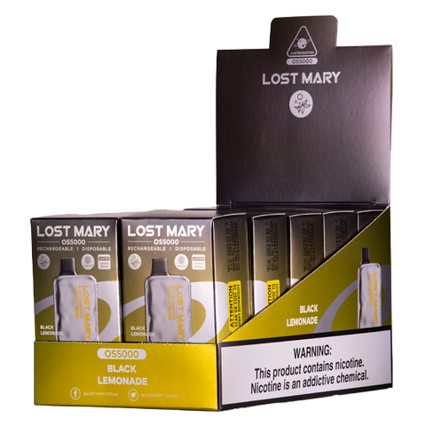 Black Lemonade Lost Mary OS5000 Luster Vape 10-Pack