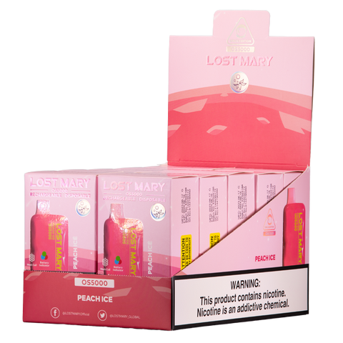 Juicy Peach Lost Mary OS5000 Vape Device 10-Pack