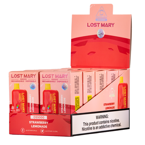 Strawberry Lemonade Lost Mary OS5000 Vape 10-Pack